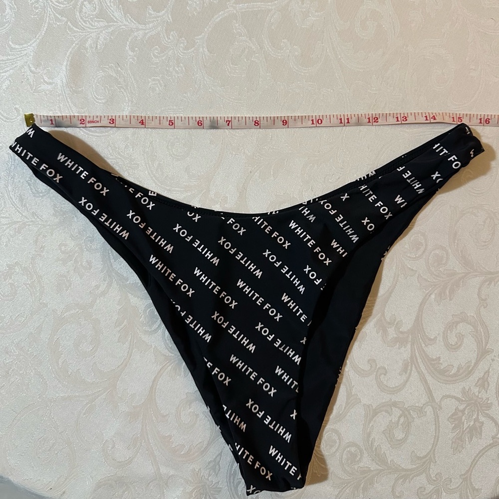 White Fox Boutique Black Logo Bikini Bottoms - XL - Picture 5 of 5
